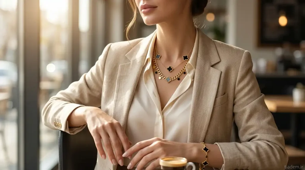 خرید ۵ ست گردنبند و دستبند جذاب برای استفاده روزمره | تیادم