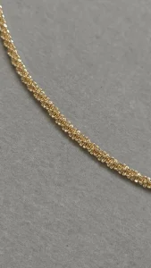 گردنبند آبکاری طلا طرح خاویاری