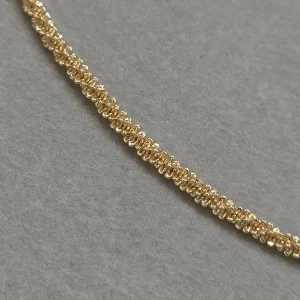 گردنبند آبکاری طلا طرح خاویاری
