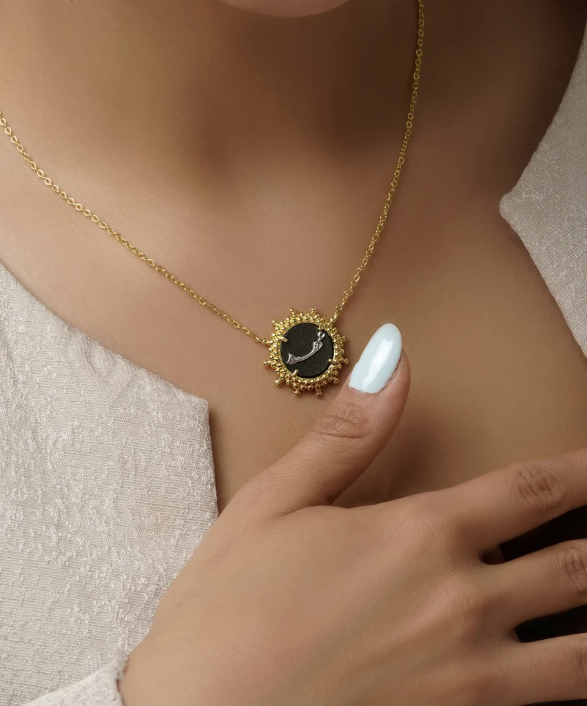 گردنبند آبکاری طلا طرح عهد