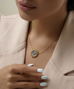 گردنبند آبکاری طلا طرح عشق