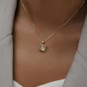 گردنبند مینیمال طرح طلا مدل سیارک