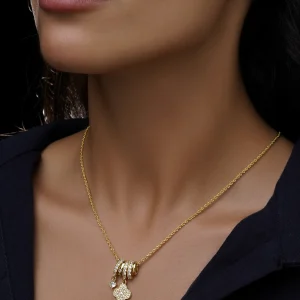 گردنبند طلایی طرح شبدر درخشان