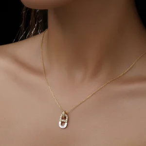 گردنبند مینیمال طرح طلا مدل سایه و نور