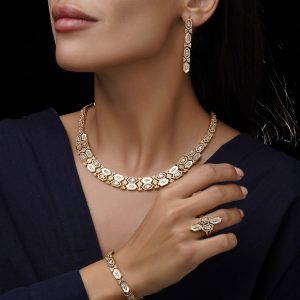 سرویس آبکاری طلا مدل هگزاگون صدف سفید