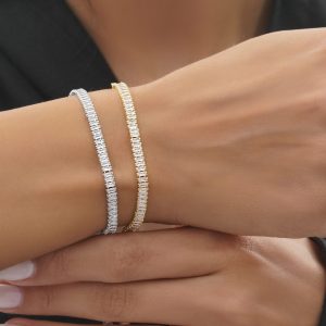 دستبند تنیسی نگین باگت ریز